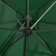 Чадър с чупещо рамо, прът и LED лампи, зелен, 300 см
