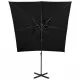 Градински чадър чупещо рамо с двоен покрив 250x250 см черен