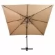 Градински чадър чупещо рамо с двоен покрив 300x300 см таупе