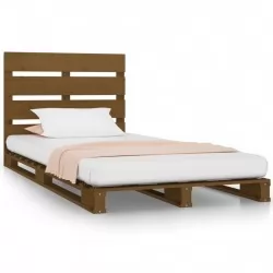 Рамка за легло, меденокафява, 100x200 см, бор масив