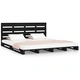 Рамка за легло, черна, бор масив, 150x200 cм, King Size
