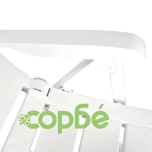 Градински трапезен комплект от 3 части бял полипропилен ➤ топ цена ➤ sorbe.bg