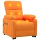 Изправящ масажен стол, Тъмножълт, плат