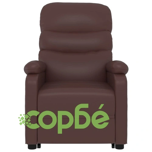 Изправящ стол, кафяв, изкуствена кожа ➤ топ цена ➤ sorbe.bg