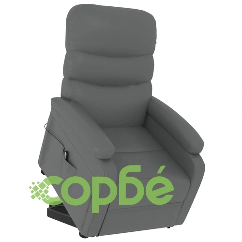 Изправящ стол, сив, изкуствена кожа ➤ топ цена ➤ sorbe.bg