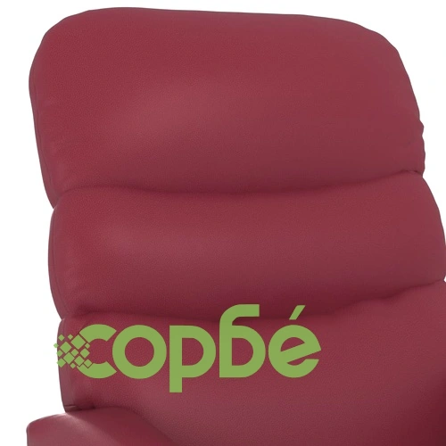 Изправящ стол, виненочервен, изкуствена кожа ➤ топ цена ➤ sorbe.bg