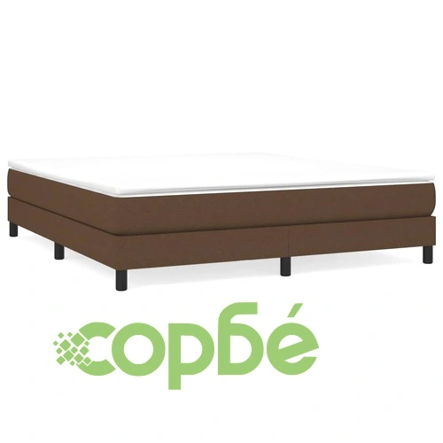 Рамка за легло без матрак, тъмнокафява, 160x200 см, плат ➤ топ цена ➤ sorbe.bg