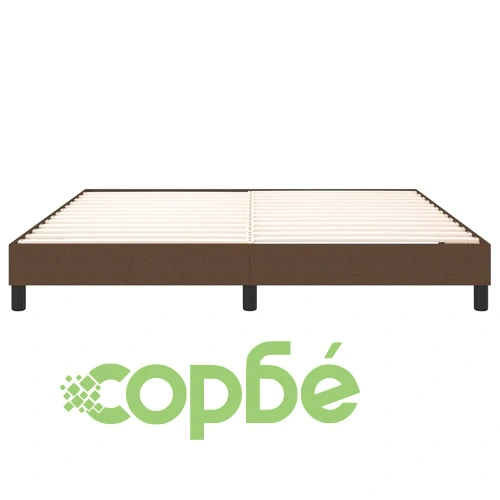 Рамка за легло без матрак, тъмнокафява, 160x200 см, плат ➤ топ цена ➤ sorbe.bg