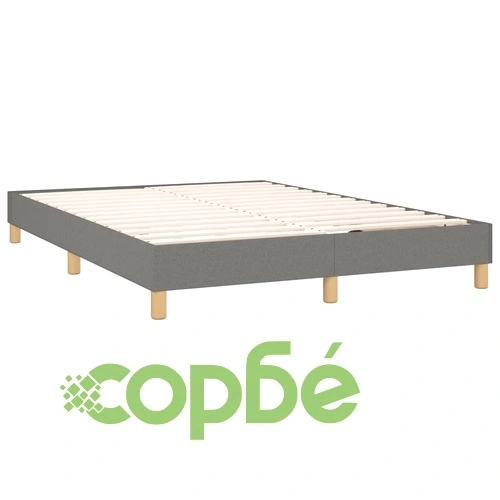 Рамка за легло без матрак, тъмносива, 140x190 см, плат ➤ топ цена ➤ sorbe.bg