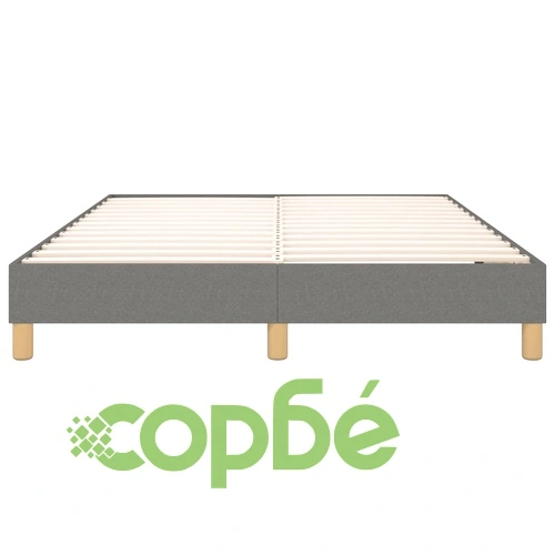 Рамка за легло без матрак, тъмносива, 140x190 см, плат ➤ топ цена ➤ sorbe.bg