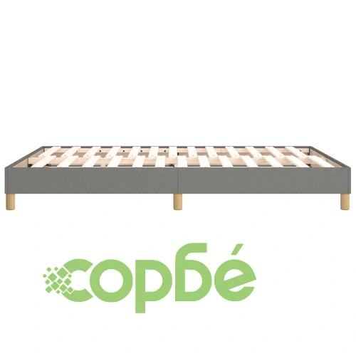 Рамка за легло без матрак, тъмносива, 140x190 см, плат ➤ топ цена ➤ sorbe.bg