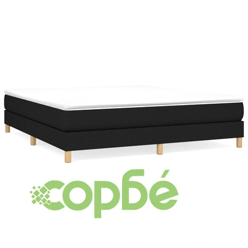 Рамка за легло без матрак, черна, 160x200 см, плат ➤ топ цена ➤ sorbe.bg