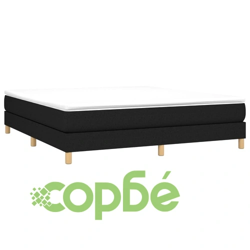 Рамка за легло без матрак, черна, 160x200 см, плат ➤ топ цена ➤ sorbe.bg