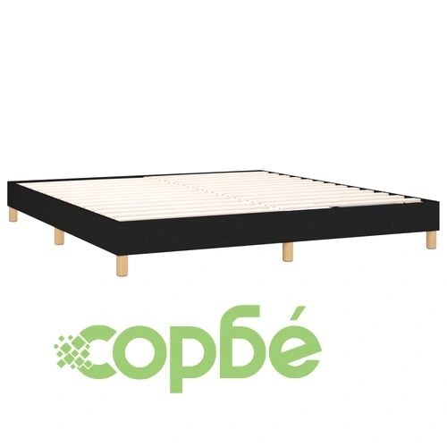 Рамка за легло без матрак, черна, 160x200 см, плат ➤ топ цена ➤ sorbe.bg