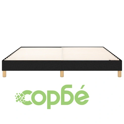 Рамка за легло без матрак, черна, 160x200 см, плат ➤ топ цена ➤ sorbe.bg