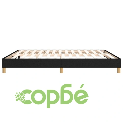 Рамка за легло без матрак, черна, 160x200 см, плат ➤ топ цена ➤ sorbe.bg