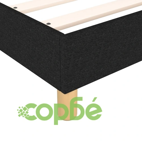 Рамка за легло без матрак, черна, 160x200 см, плат ➤ топ цена ➤ sorbe.bg