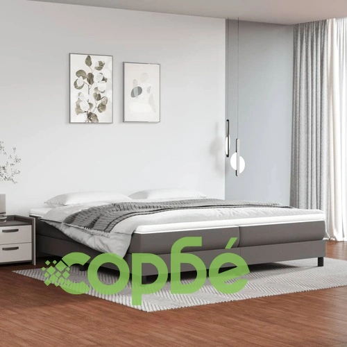 Pамка за легло сива 200x200 см изкуствена кожа ➤ топ цена ➤ sorbe.bg
