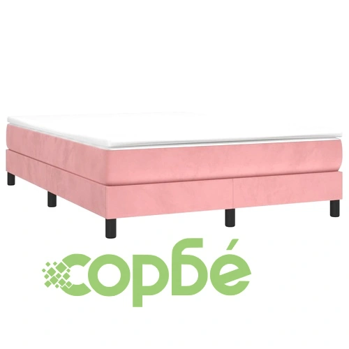 Рамка за легло, розова, 140x190 см, кадифе ➤ топ цена ➤ sorbe.bg