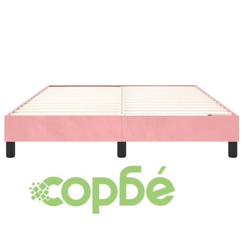 Рамка за легло, розова, 140x190 см, кадифе ➤ топ цена ➤ sorbe.bg