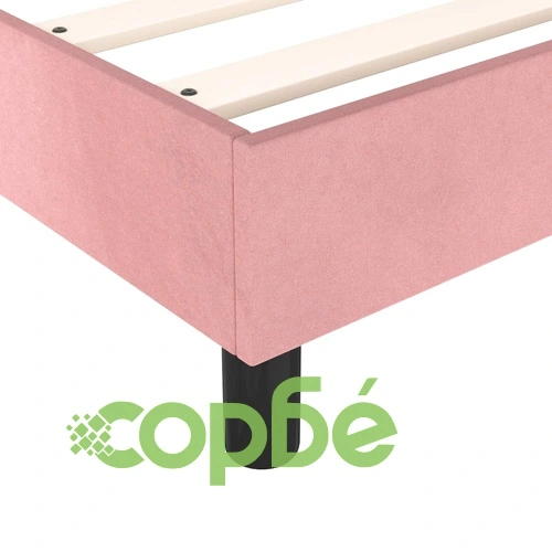 Рамка за легло, розова, 140x190 см, кадифе ➤ топ цена ➤ sorbe.bg