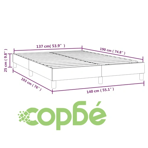 Рамка за легло, розова, 140x190 см, кадифе ➤ топ цена ➤ sorbe.bg