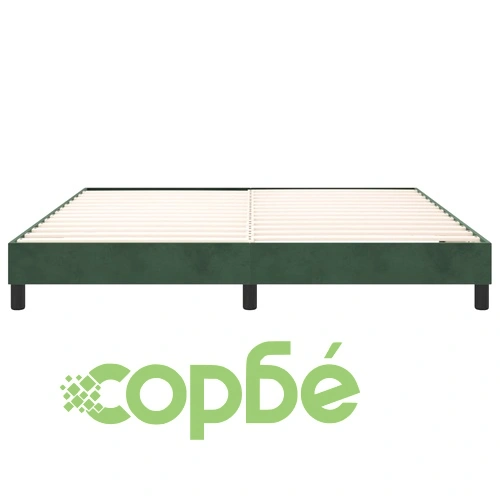 Рамка за легло без матрак, тъмнозелена, 160x200 см, кадифе ➤ топ цена ➤ sorbe.bg