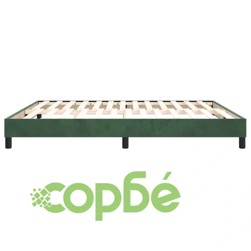 Рамка за легло без матрак, тъмнозелена, 160x200 см, кадифе ➤ топ цена ➤ sorbe.bg