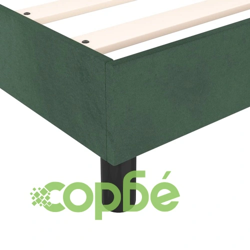 Рамка за легло без матрак, тъмнозелена, 160x200 см, кадифе ➤ топ цена ➤ sorbe.bg