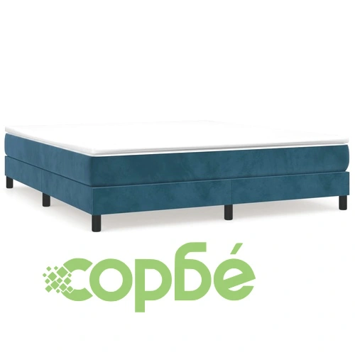 Рамка за легло без матрак, тъмносиня, 160x200 см, кадифе ➤ топ цена ➤ sorbe.bg