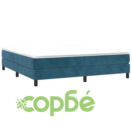 Рамка за легло без матрак, тъмносиня, 160x200 см, кадифе ➤ топ цена ➤ sorbe.bg