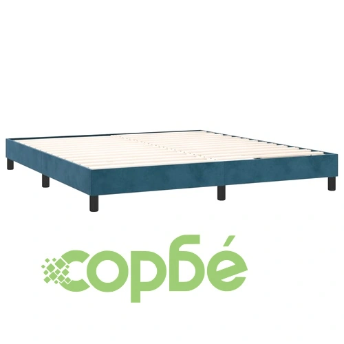 Рамка за легло без матрак, тъмносиня, 160x200 см, кадифе ➤ топ цена ➤ sorbe.bg