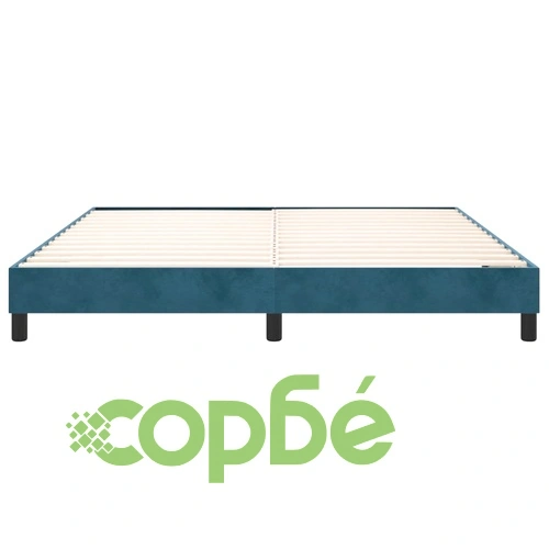 Рамка за легло без матрак, тъмносиня, 160x200 см, кадифе ➤ топ цена ➤ sorbe.bg