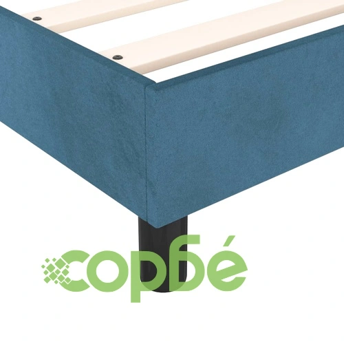 Рамка за легло без матрак, тъмносиня, 160x200 см, кадифе ➤ топ цена ➤ sorbe.bg