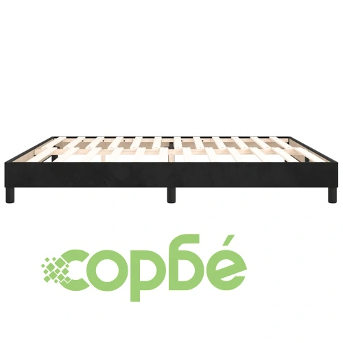 Рамка за легло без матрак, черна, 200x200 см, кадифе ➤ топ цена ➤ sorbe.bg