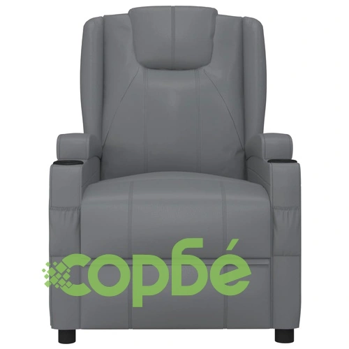 Изправящ стол, сив, изкуствена кожа ➤ топ цена ➤ sorbe.bg