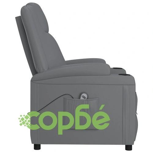 Изправящ стол, сив, изкуствена кожа ➤ топ цена ➤ sorbe.bg
