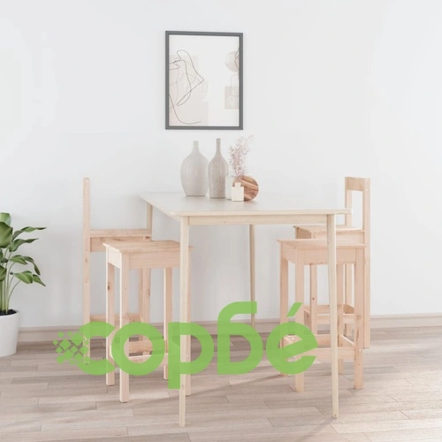 Комплект бар столове от 4 части, масивна борова дървесина ➤ топ цена ➤ sorbe.bg