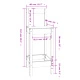Бар столове, 4 бр, черни, борово дърво масив
