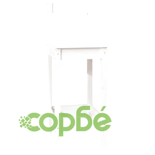 Бар комплект от 7 части, бял, масивна борова дървесина ➤ топ цена ➤ sorbe.bg