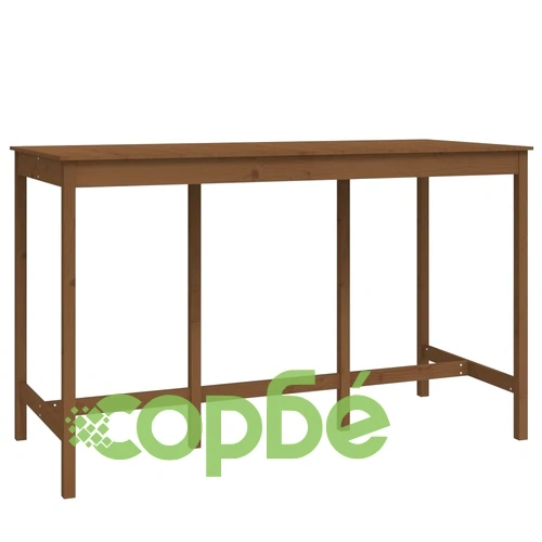 Бар комплект от 9 части, меденокафяв, масивна борова дървесина ➤ топ цена ➤ sorbe.bg