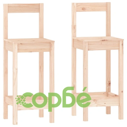 Бар комплект от 3 части, масивна борова дървесина ➤ топ цена ➤ sorbe.bg