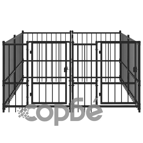 Дворна клетка за кучета, стомана, 3,75 м² ➤ топ цена ➤ sorbe.bg