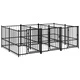 Дворна клетка за кучета, стомана, 5,63 м²