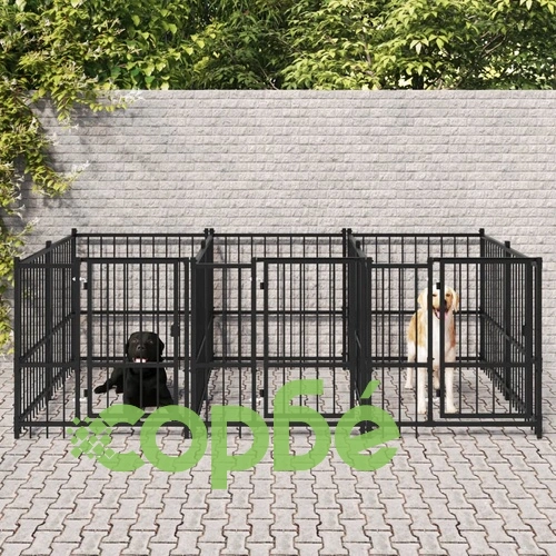 Дворна клетка за кучета, стомана, 5,63 м² ➤ топ цена ➤ sorbe.bg
