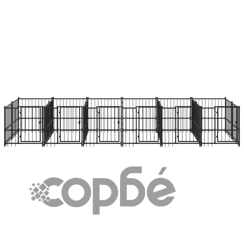 Дворна клетка за кучета, стомана, 11,26 м² ➤ топ цена ➤ sorbe.bg