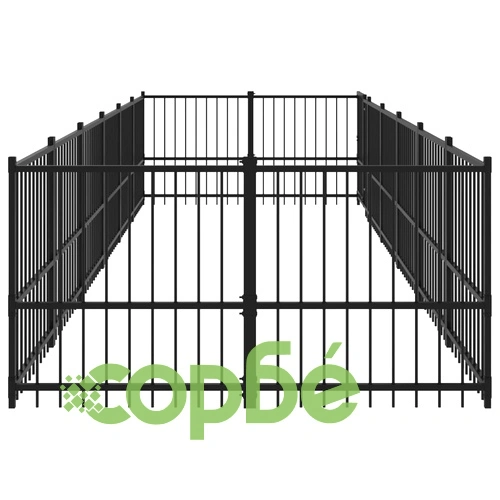 Дворна клетка за кучета, стомана, 11,26 м² ➤ топ цена ➤ sorbe.bg