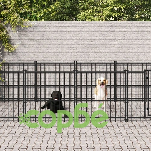 Дворна клетка за кучета, стомана, 11,26 м² ➤ топ цена ➤ sorbe.bg