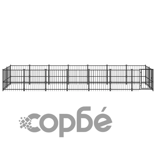 Дворна клетка за кучета, стомана, 13,14 м² ➤ топ цена ➤ sorbe.bg