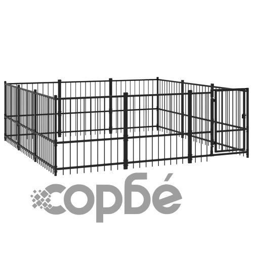 Дворна клетка за кучета, стомана, 8,47 м² ➤ топ цена ➤ sorbe.bg